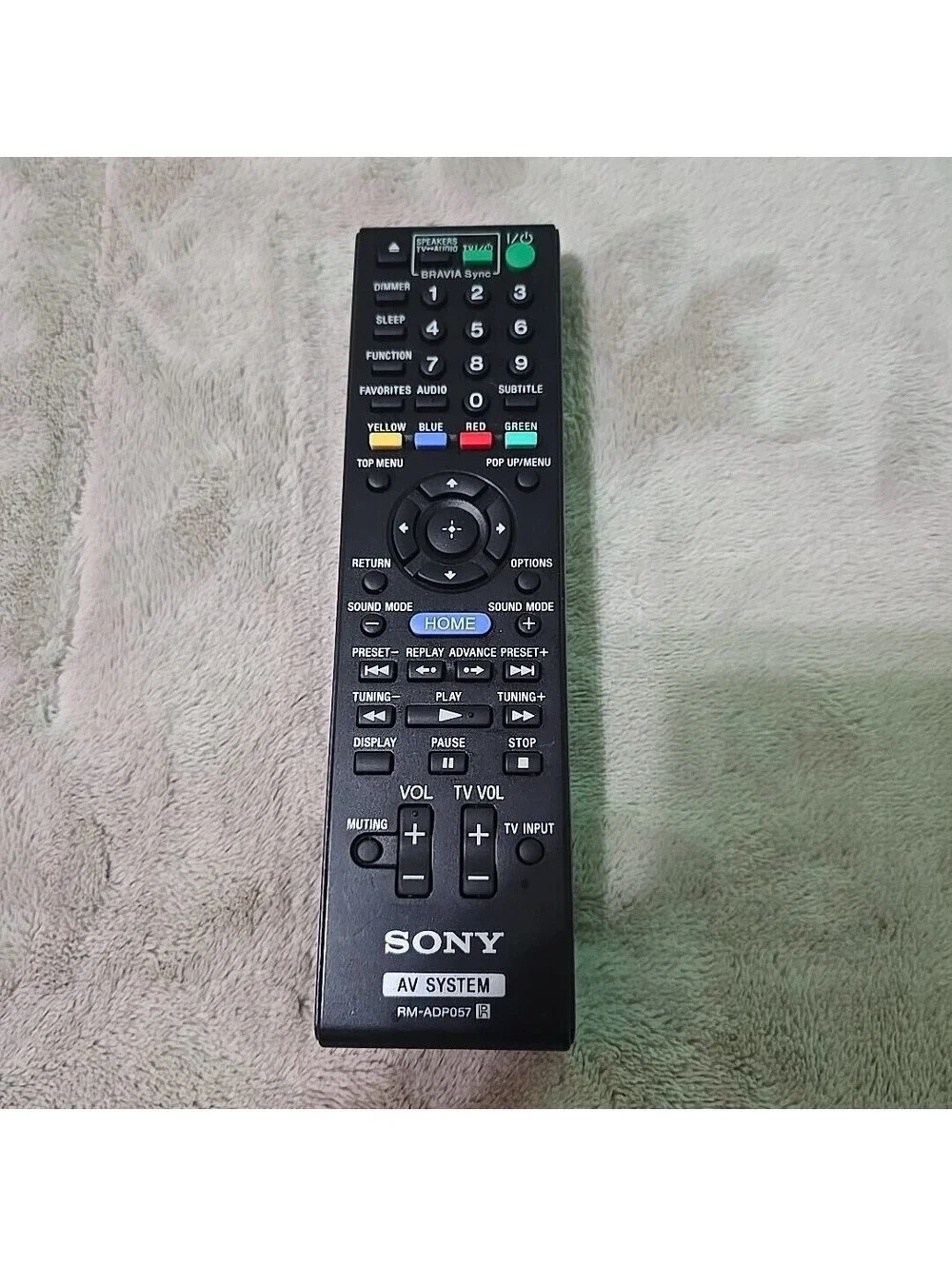 Sony RM-ADP057 AV System Remote Control Original Black OEM Tested Remote